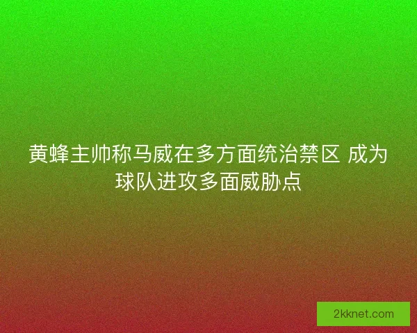 黄蜂主帅称马威在多方面统治禁区 成为球队进攻多面威胁点